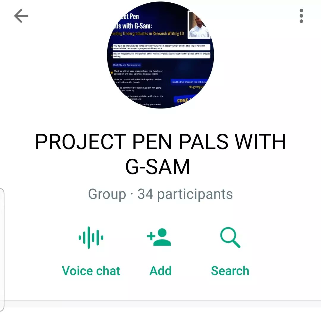 I_am_G_sam's tweet photo. 8 Days into my Free Project Writing Mentorship: Nurturing Future Scholars

It has been 8 days since I welcomed 33 undergraduates from various parts of the country to participate in a free Project Writing Mentorship program. https://t.co/xnYTc3o1gE