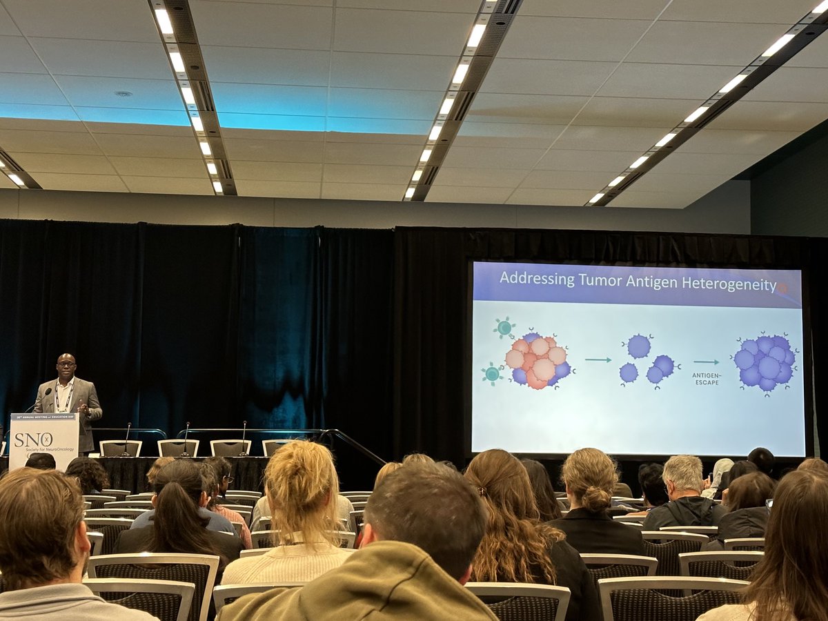 Wonderful work by Trivedi et al. beautifully presented this morning by Dr. Duane Mitchell on antigen prediction to generate personalized mRNA vaccines for treating brain tumors at #SNO2023 ⁦@UFNeurosurgery⁩ ⁦<a href="/UFHealthCancer/">UF Health Cancer Institute</a>⁩