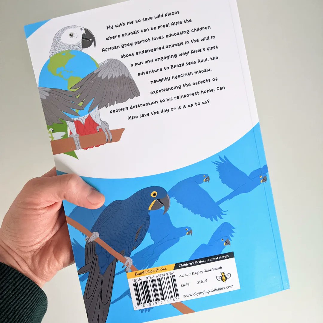 My children's book 'Alfie's Adventures: Hyacinth Macaw' is available to buy in paperback or Kindle on @AmazonUK Alternatively, pop into the @OxIndieBookFair on Sunday, where I will be selling signed copies. Will make a great Christmas gift for kids that love animals & nature!