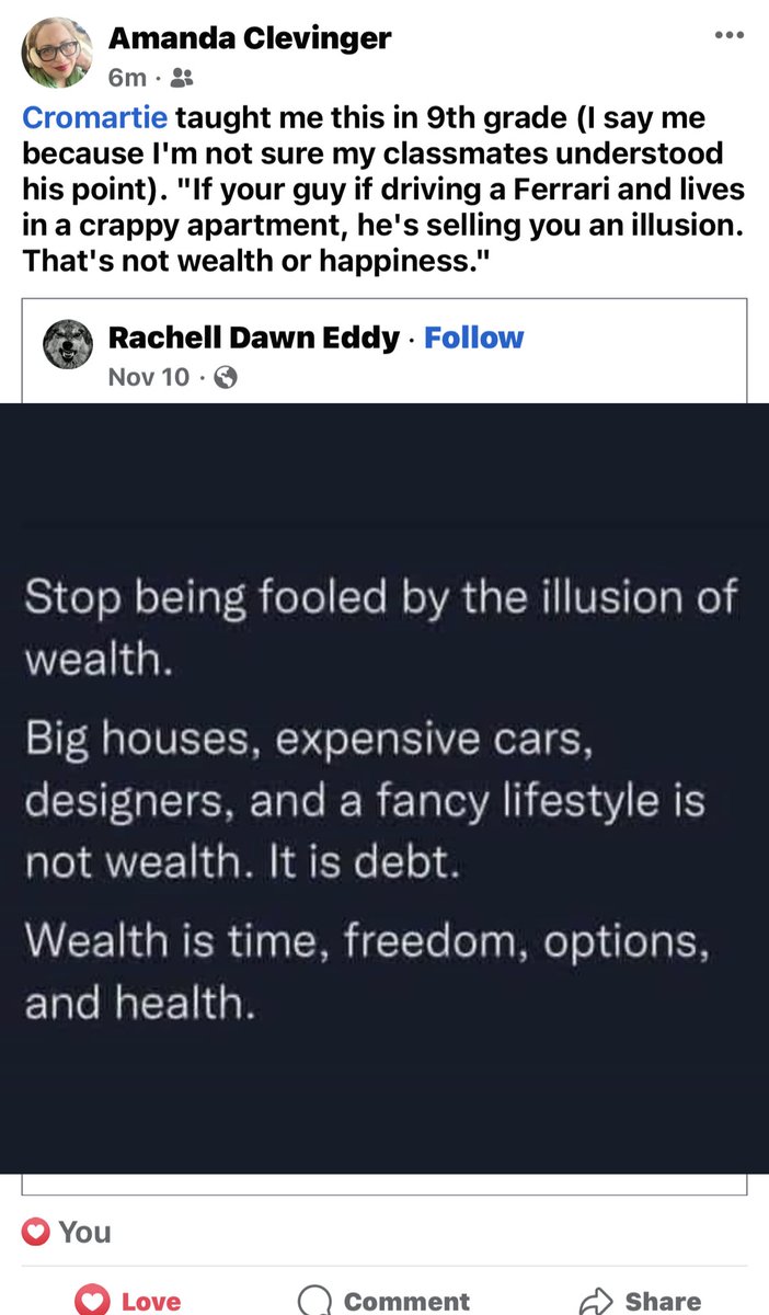 I taught Amanda 9th grade English 25 years ago in context of literature I’m sure neither of us recalls. This is proof that it’s the life lessons that endure!
#foreverlearning