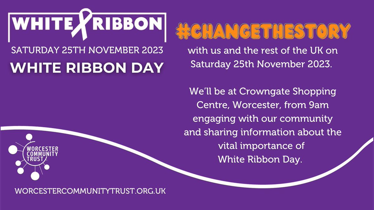 Worcester Community Trust (@wctrust) on Twitter photo As an accredited organisation of White Ribbon we are supporting this years campaign #ChangeTheStory #WhiteRibbonDay whiteribbon.org.uk #WorcestershireHour
@AgeUKWMH
<a href="/MothersUnion/">Mothers' Union</a>
<a href="/Dancefest/">Dancefest</a>
<a href="/_PurpleLeaf_/">Purple Leaf</a>
<a href="/bbchw/">BBC Hereford & Worcester</a>
<a href="/HangoutRadioW/">Hangout Radio Worcestershire</a>
<a href="/worcesternews/">Worcester News</a> As an accredited organisation of White Ribbon we are supporting this years campaign #ChangeTheStory #WhiteRibbonDay whiteribbon.org.uk #WorcestershireHour
@AgeUKWMH
<a href="/MothersUnion/">Mothers' Union</a>
<a href="/Dancefest/">Dancefest</a>
<a href="/_PurpleLeaf_/">Purple Leaf</a>
<a href="/bbchw/">BBC Hereford & Worcester</a>
<a href="/HangoutRadioW/">Hangout Radio Worcestershire</a>
<a href="/worcesternews/">Worcester News</a>