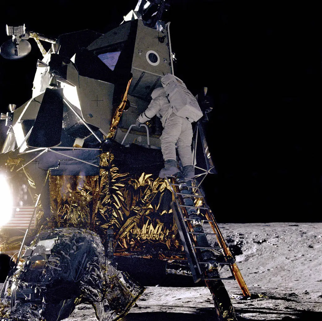 On this monumental day in space history, the Apollo 12 lunar lander, LM-6, named Intrepid by the flight crew, touched down on the lunar surface! #Apollo12 #LunarExploration #SpaceHistory Photo: nasa.gov