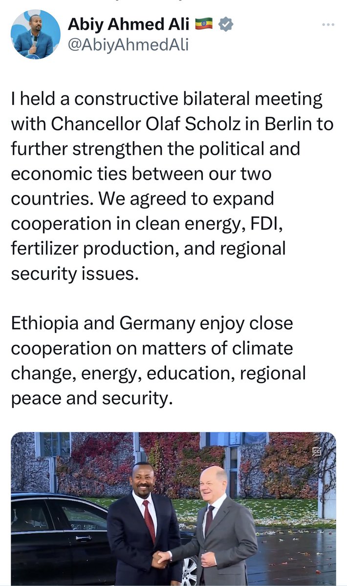 Amanbiede's tweet image. . @AbiyAhmedAli 
aligning with the West/his past adversaries at the expense of the well-being of the region is futile. Embarking on dangerous endeavors to achieve their agendas will destroy &amp;amp; dismantle Ethiopia. Ukraine multiplied x 10. 
#Ethiopia, say #NoMore to traitors