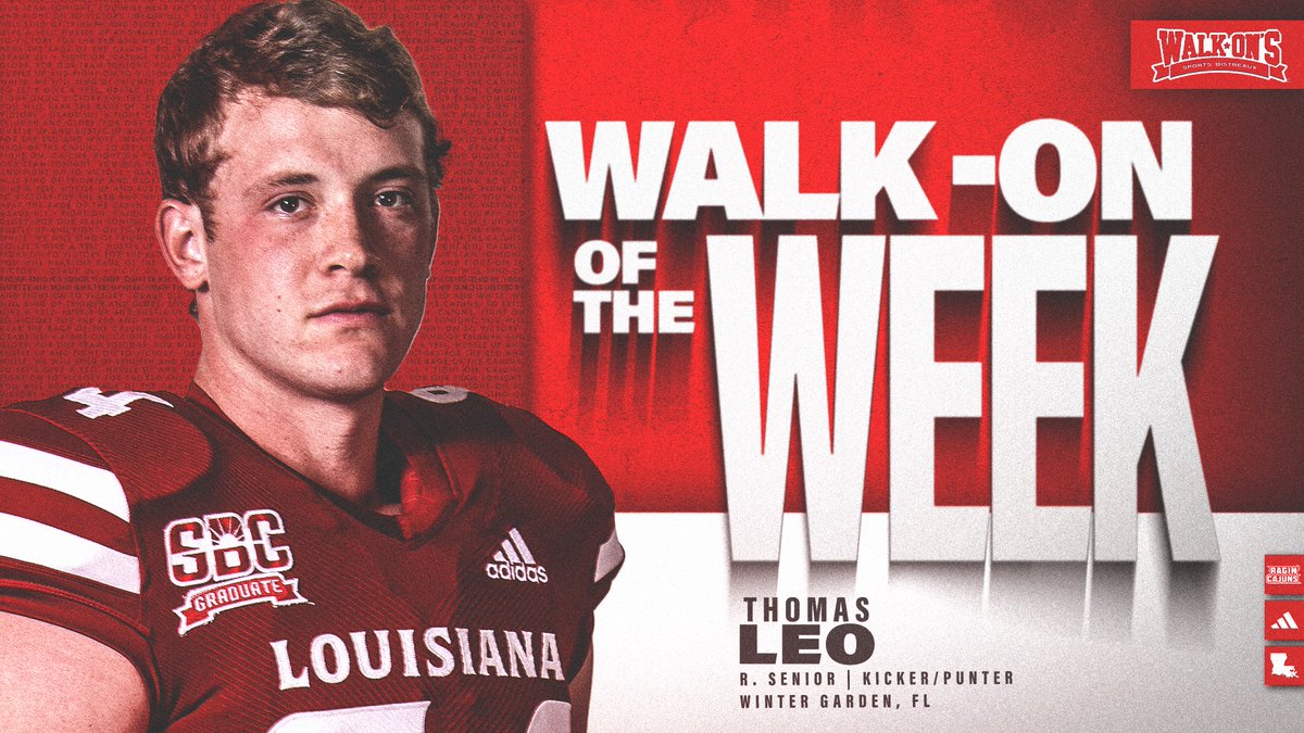 𝗪𝗔𝗟𝗞-𝗢𝗡 𝗢𝗙 𝗧𝗛𝗘 𝗪𝗘𝗘𝗞

<a href="/thomasleoleo/">Thomas Leo</a> earns this week's <a href="/walk_ons/">Walk-On's Sports Bistreaux</a> Walk-On of the Week!

#cULture | #GeauxCajuns