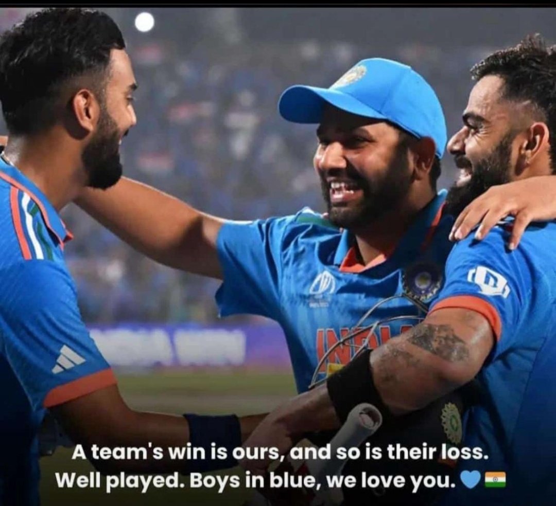 rohitmudgal48's tweet photo. Well played guys 
You are champions for us
#ViratKohli𓃵 
#IndianCricketTeam 
#RohithSharma𓃵 https://t.co/N8h4yAPeLe