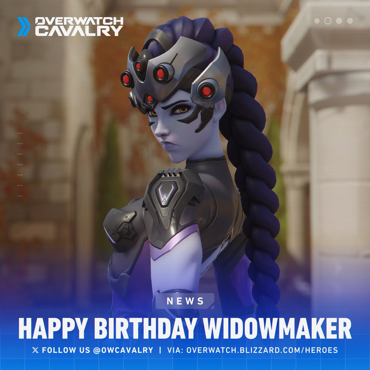OWCavalry's tweet image. Happy Birthday to Widowmaker, the deadly sniper in #Overwatch2 🕷️🎂