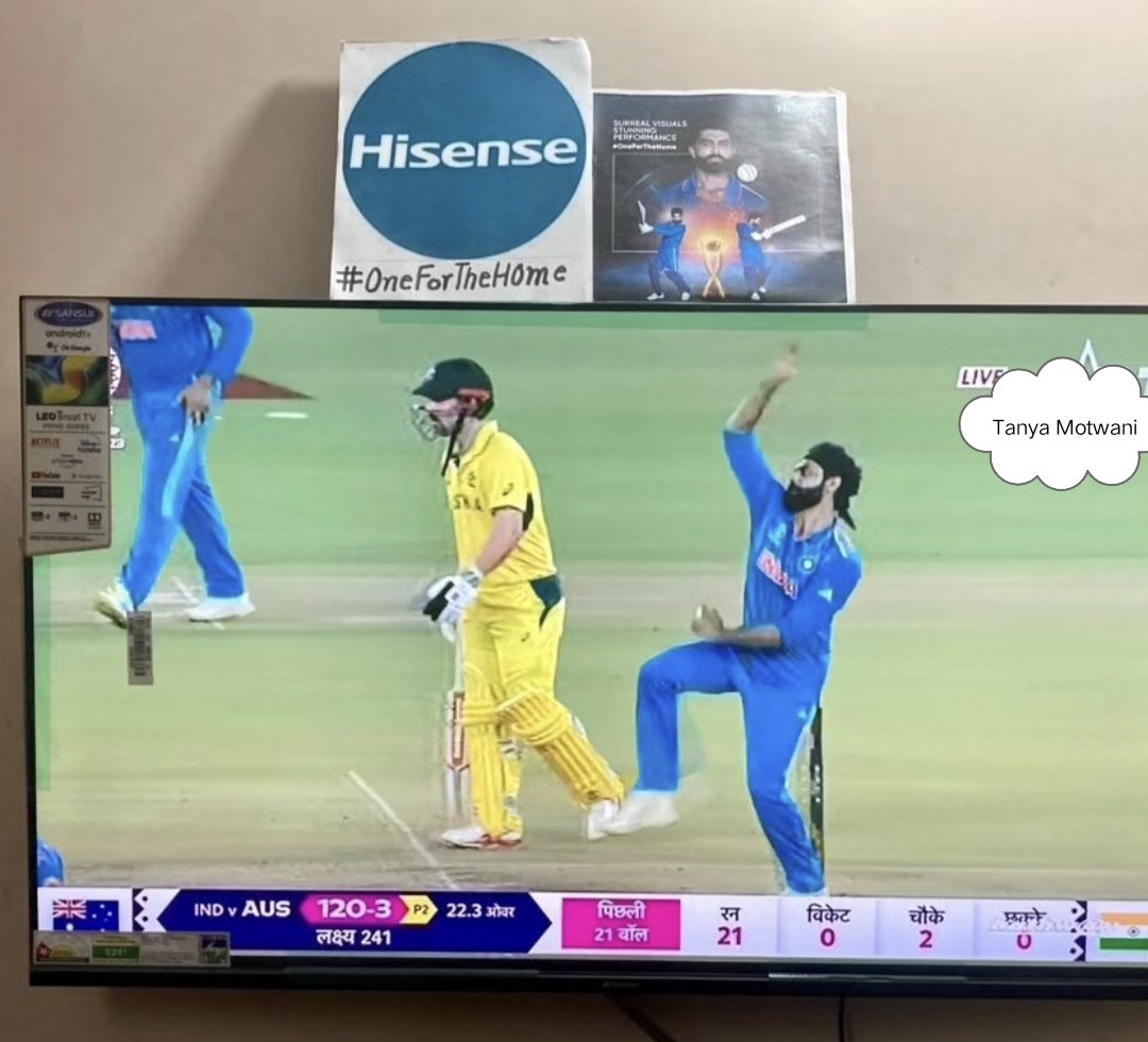 motwanitanya13's tweet image. #oneforthehome 
#HisenseIndia #ravindrajadeja #indvsaus
#indiavsaustralia
#worldcup
@Hisense_IND
@imjadeja 

@Alkajain888 @Beard_Boy_Dixi @dadofbonhisha @HarishM59826428 @surajsahu32