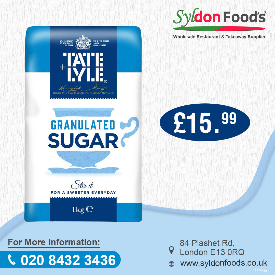 Elevate your restaurant's sweetness game with Tate & Lyle Sugar 1KG

Call us on ☎️ +44 20 8432 3436 for more amazing deals
or Visit -www.syldonfoods.co.uk

#sugar #GranulatedSugar #indiancusine #wholesalesuppliers #syldonfoods #restaurantsupplier #londonrestaurant