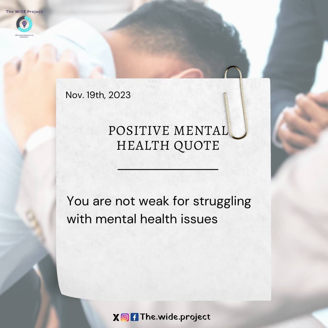 Struggling with mental health doesn't define your strength; It showcases your bravery and resilience to overcome.

#StrengthInAdversity #EmbraceYourJourney #selflovematters #prioritizementalhealth  #WalkForMentalHealth #MentalHealthMatters #thewideproject #mentalhealthawareness