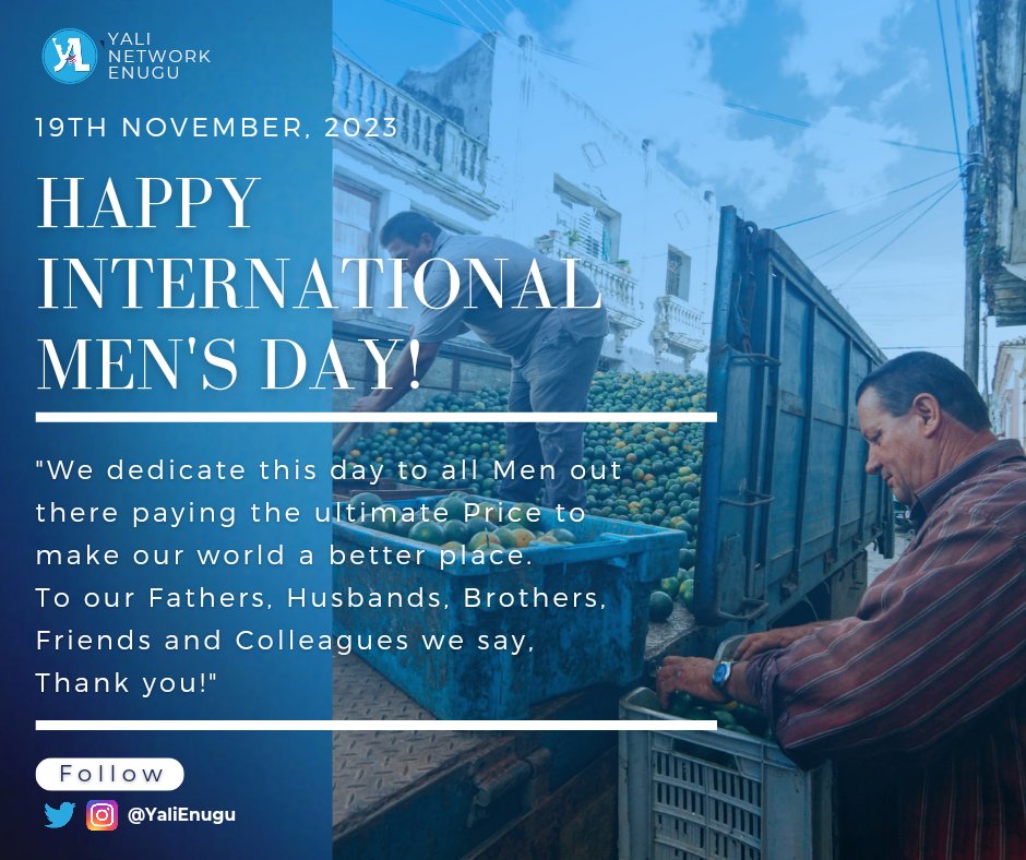 Happy International Men's Day to all Men paying the ultimate Price to make our world a better place.

#InternationalMensDay