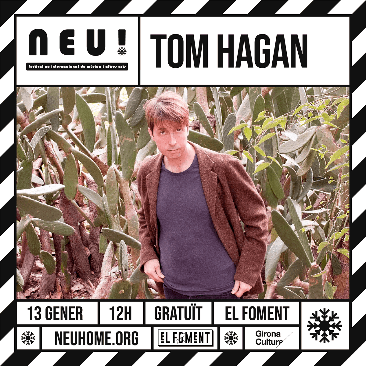 Tom Hagan oferirà un concert en format solo a l'hora del vermut.  Haurem de recórrer als seus sis treballs per descobrir quina de les versions de si mateix  hi escoltarem de veritat. El juganer? El més tranquil i reflexiu? O potser l'actual? ❄️

📍13/01 -  12h @ElFomentGirona