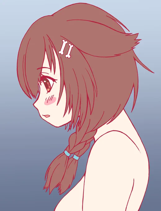 深夜のラクガキ髪の毛多めの横顔が好き 