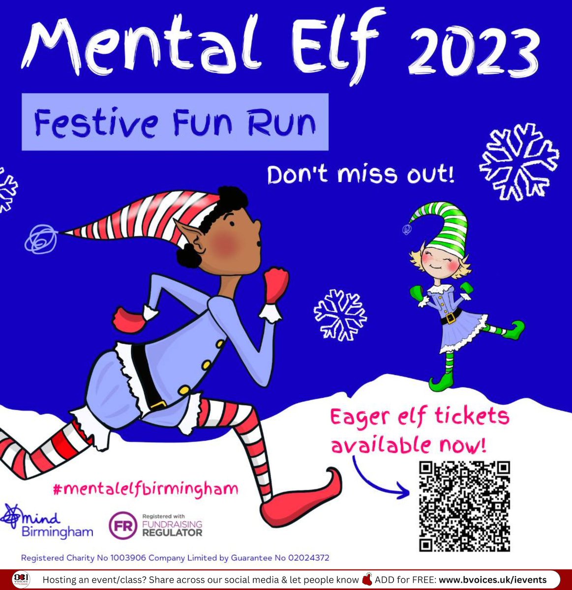 B31Voices's tweet photo. #SWBrumEVENTS – Mental Elf Fun Run 🏃🎄
INFO/TICKETS: https://t.co/U8misN6bIr
📅 Sunday 3rd Dec
📍 Cannon Hill Park - #Edgbaston
ℹ️ Family friendly, fundraising event
#FunRun
#MentalHealth
#Festive23
#MindBirmingham
#Fundraiser
#Birmingham
#B31VoicesSupportingLocal https://t.co/3wMbGXU2fl
