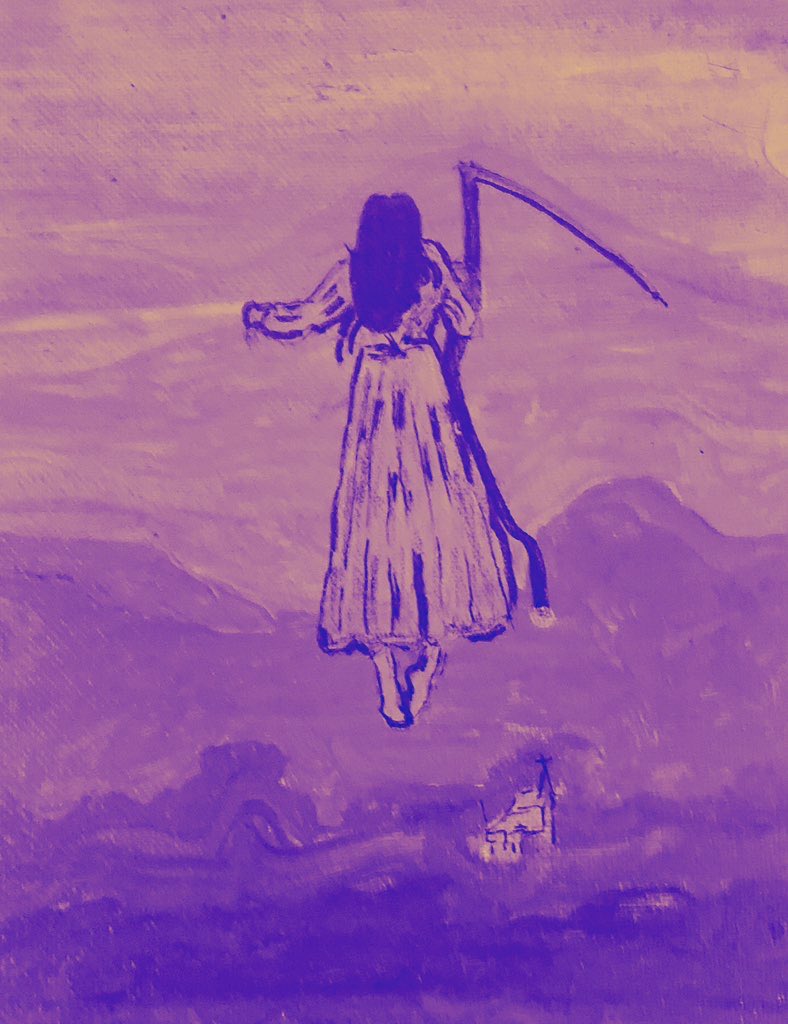 Thundercatt99's tweet photo. melancholy haunts my heart
reapers scythe clutched in hand
#enneadpoet #prompt #reaps #poetry #WritingCommunity #vsshorror #poetrycommunity https://t.co/jIu8eJ9FrX