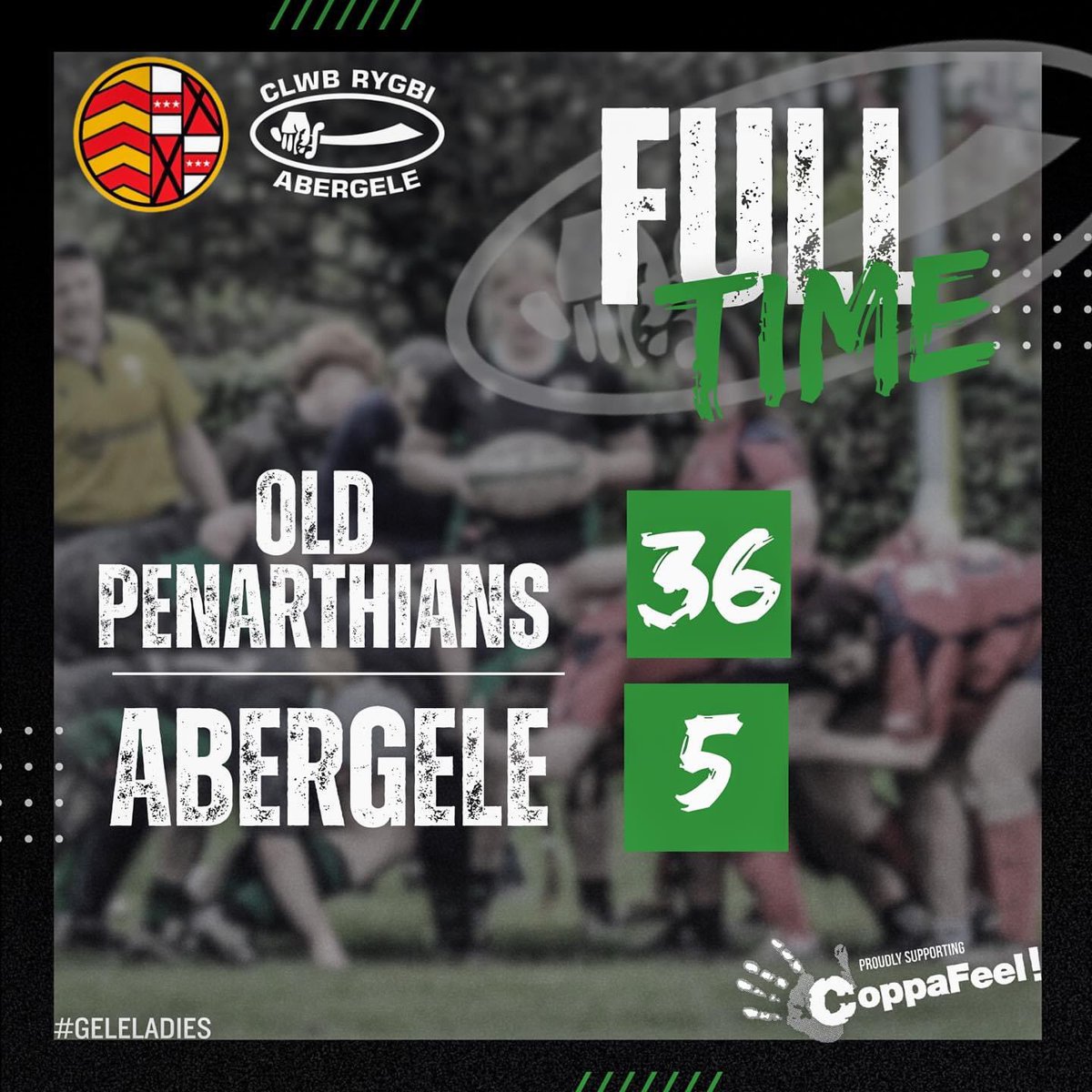 SENIOR LADIES | FULL TIME

Not the result we wanted, but the team didn’t give up until the final whistle. Brilliant game against the Old Pens, good luck for the rest of the bowl and your season. 💚

#abergelerugbyclub #geleladies 
#womensrugby #WRU #welshrugbyunion #herstory