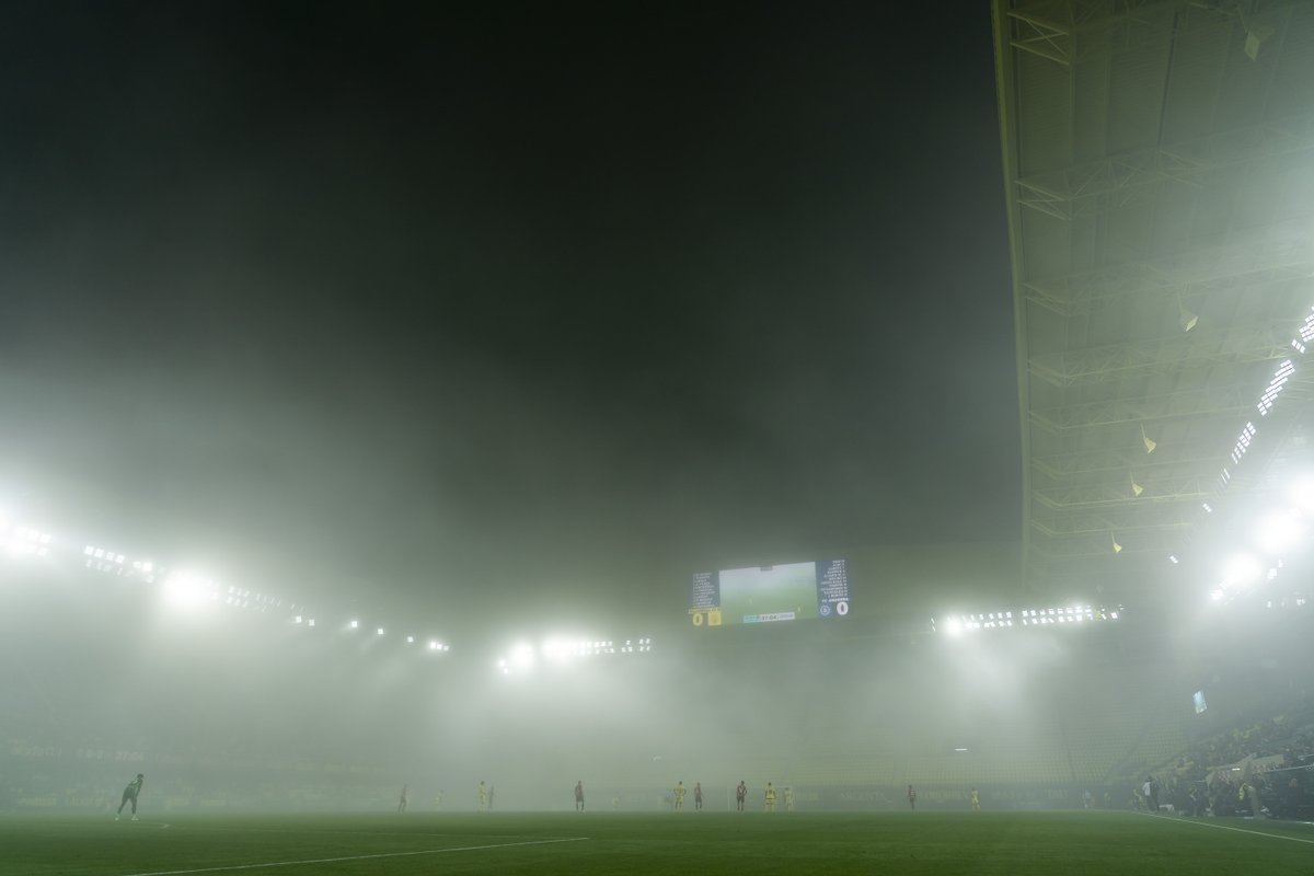 5️⃣.0️⃣2️⃣2️⃣ espectadores hoy en el Estadio de la Cerámica. A pesar de la niebla, los groguets han cumplido en esta importante cita para el filial. ¡Gracias, afición 💛! #VillarrealBAndorra