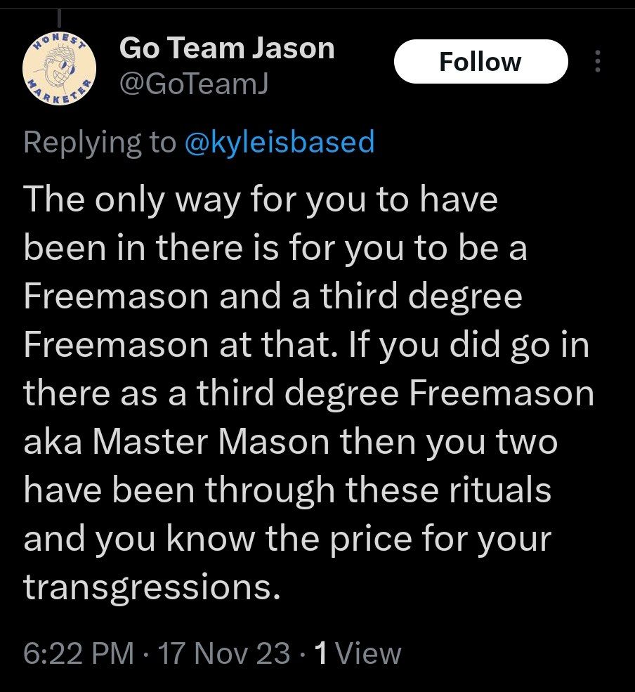 🚨💀 I will be providing a major update to my Freemason exposé in the next couple of days. I ask that you please keep me in your prayers and bear with me.

For now enjoy some of the death threats that I've received.
