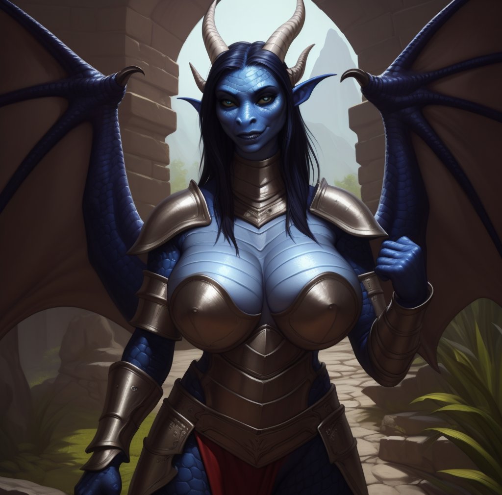 Drakara

NSFW version on patreon.com/ByteBrushed

#digitalart #fantasyart #dungeonsanddragons #dragongirl #picoftheday