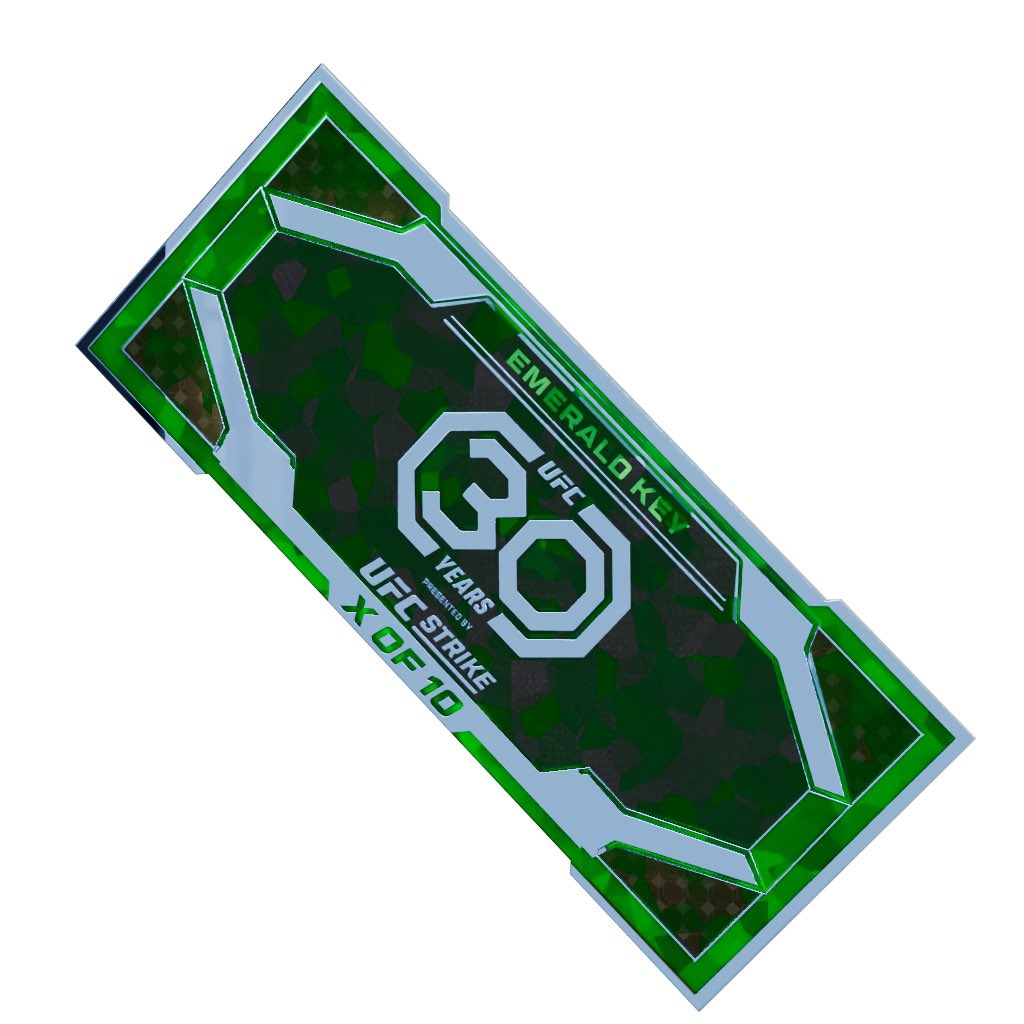 UFCStrike's tweet photo. THE CHASE IS STILL ON!

One more Emerald Key in the wild - grab a pack today for epic rewards.

RT and comment what you think the utility for the 3rd key is for a chance at a free pack! #Giveaway #GiveawayAlert 

https://t.co/VPdZbv9zJP

@ufc https://t.co/JgVxqStpG9