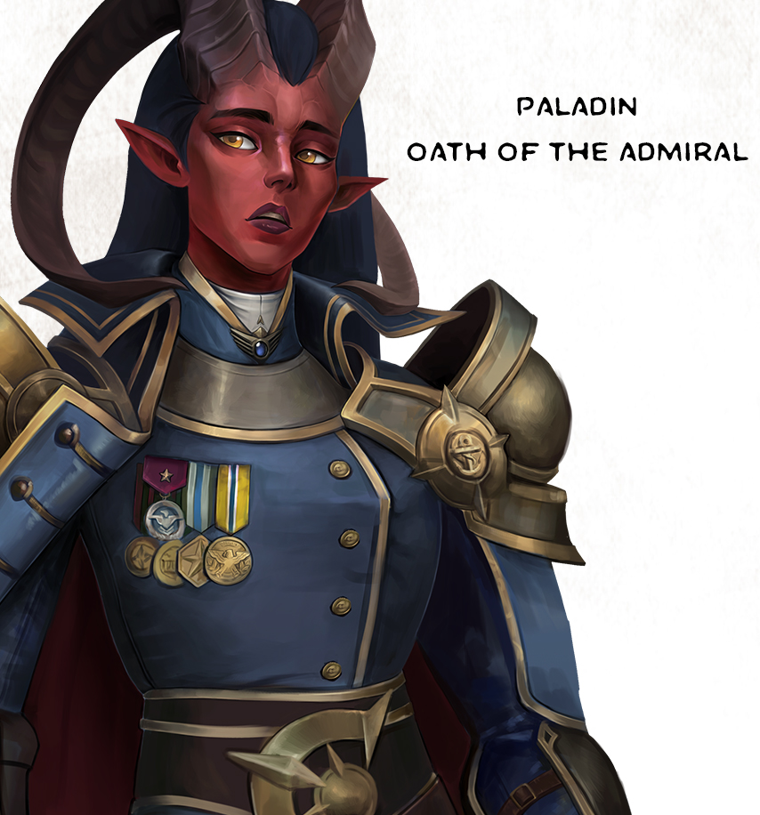 ✨NEW SUBCLASS✨ Paladin - Oath of the Admiral 🔗in the profile🔗 The Oath of the Admiral calls upon those with the will to serve their peers and the authority to command them, who uphold duty above all else and have the force of character to be resolute where others would…