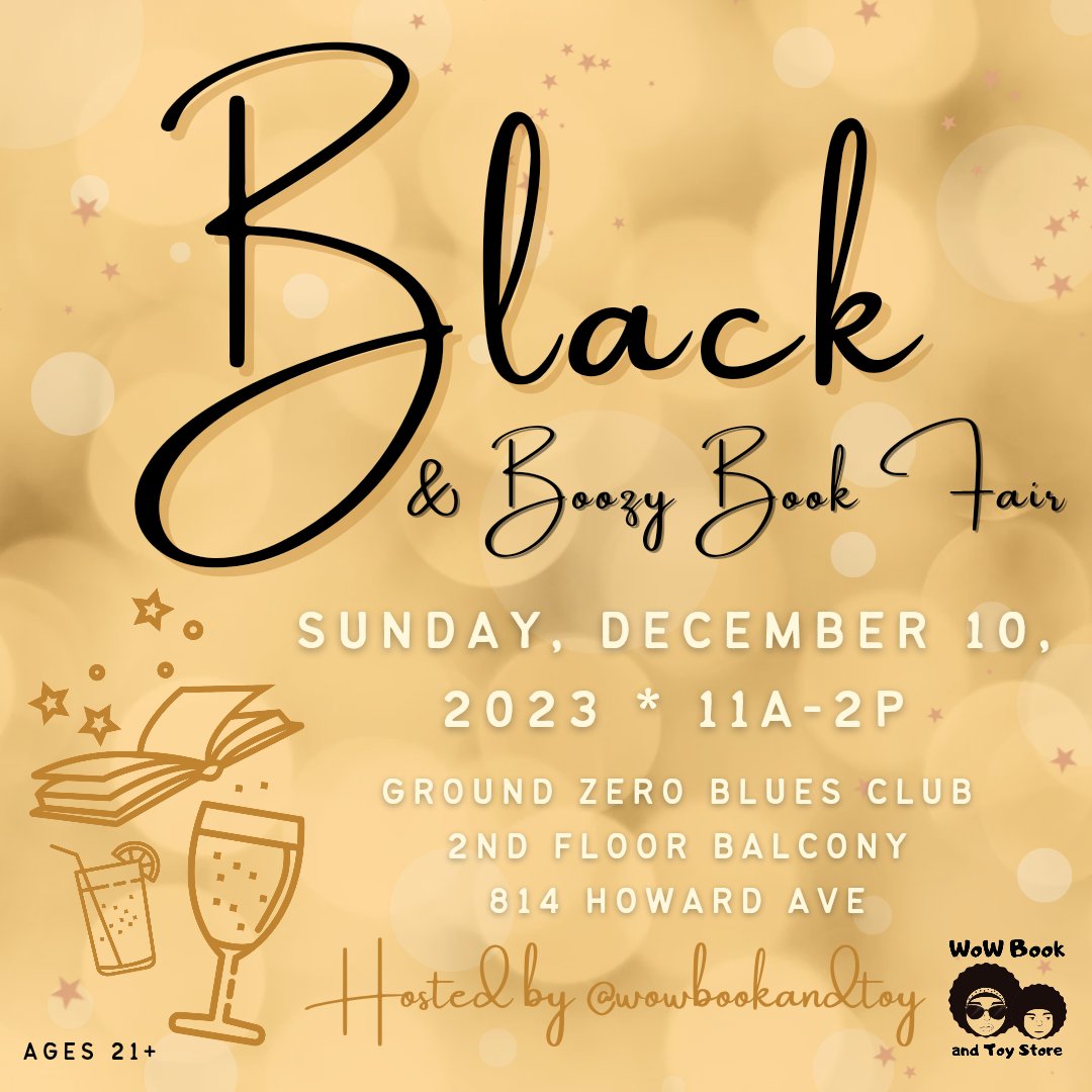 WOWBookandToy's tweet photo. Join us for our first ever adult event! So looking forward to seeing old friends &amp; making new friends as we celebrate diverse literature while enjoying the sights &amp; sounds of the #GroundZeroBluesClubBiloxi!

#BoozyBookFair #Biloxi #Blackbooks #MSGulfCoast

https://t.co/pdGIEIlNJn https://t.co/vrCIX4dFNs