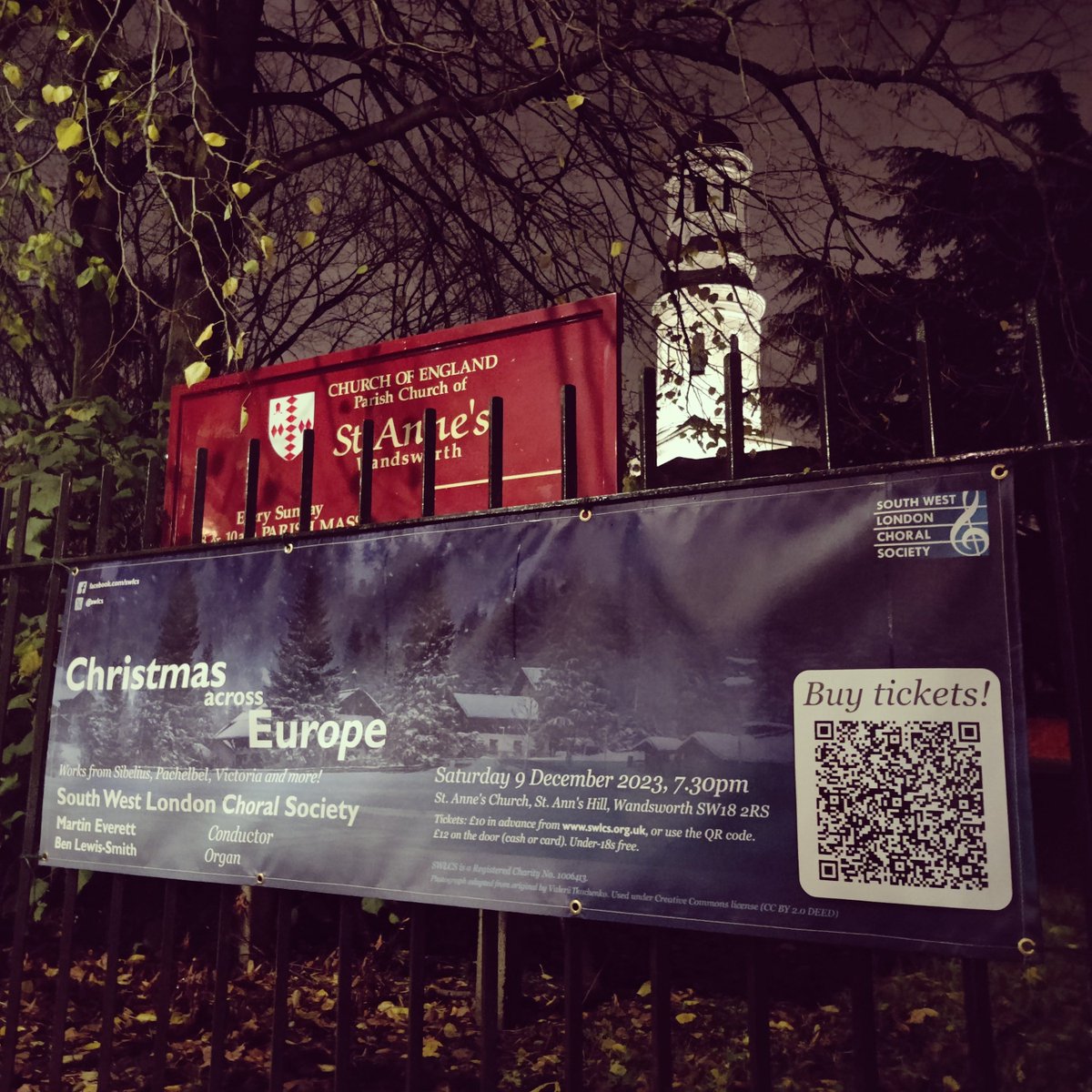 South West London Choral Society (@swlcs) on Twitter photo Christmas concert now only 3 weeks away!
Just been putting the banners up... as ever <a href="/StAnneWandsw/">St Anne's Church, Wandsworth, London</a> looks glorious at night!
Tickets on sale: ticketsource.co.uk/whats-on/londo… Christmas concert now only 3 weeks away!
Just been putting the banners up... as ever <a href="/StAnneWandsw/">St Anne's Church, Wandsworth, London</a> looks glorious at night!
Tickets on sale: ticketsource.co.uk/whats-on/londo…