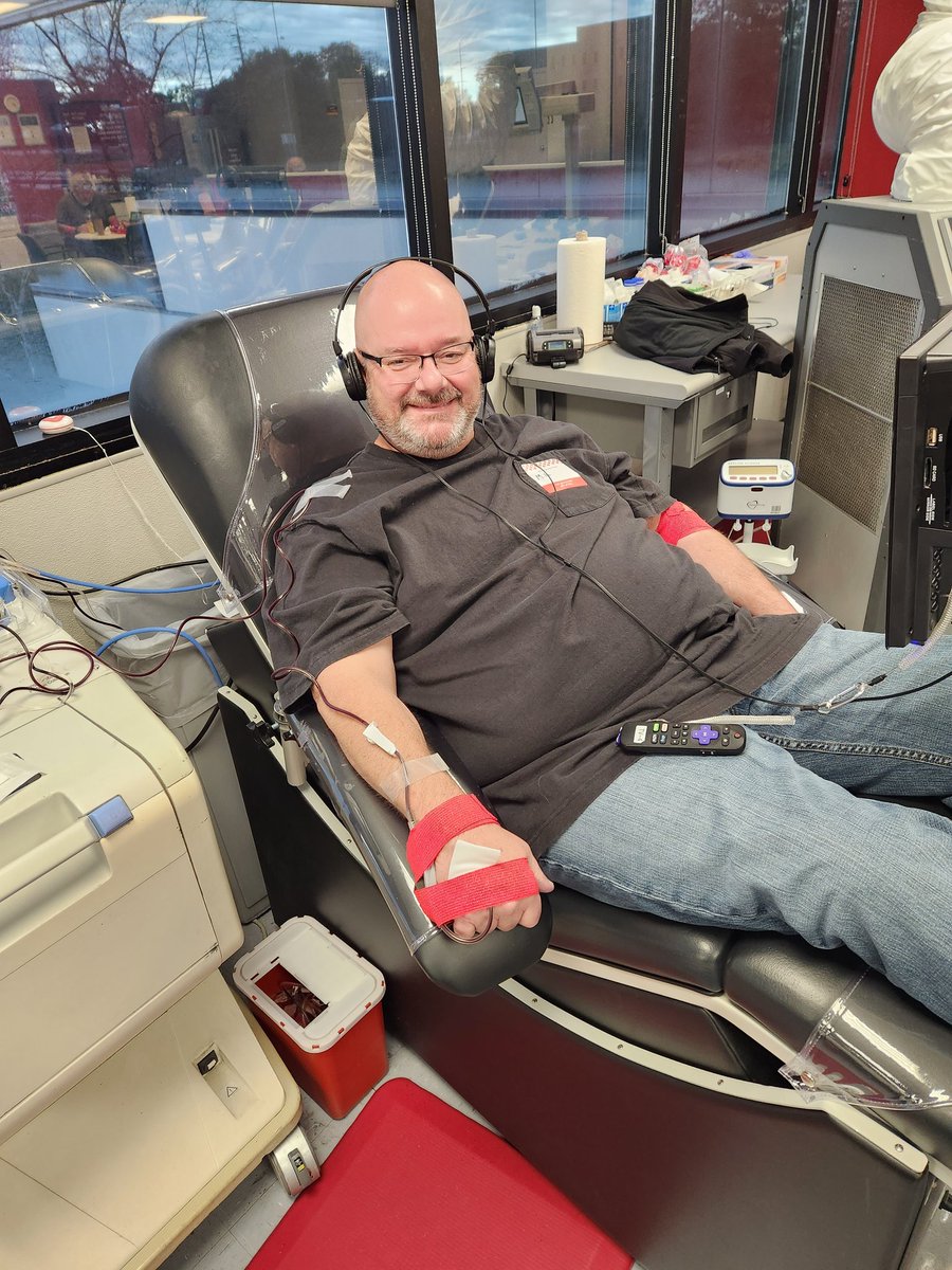 Pheresis and plasma this morning to prove <a href="/JoshMalina/">(((Jew)))</a> is nice