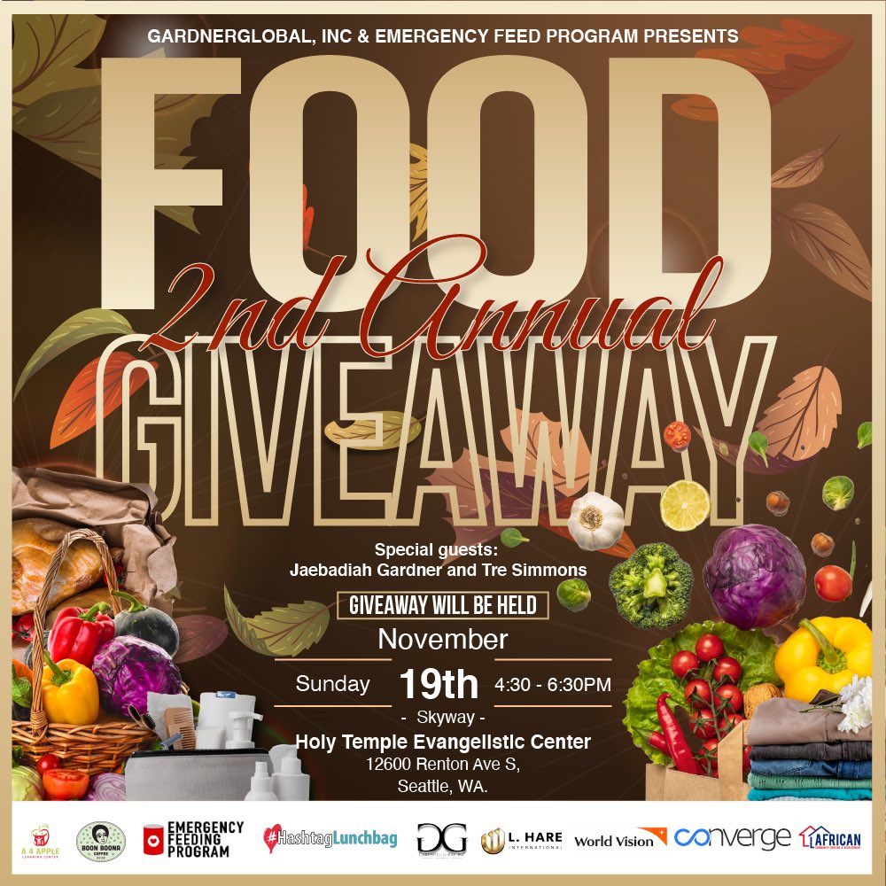 jaebadiah's tweet photo. Today is the day please make sure folks in the Skyway community have a heads up. 430-630pm we’ll be handing out turkeys, food boxes, strollers, diapers, car seats, gloves and so much more. Thank you to all of our sponsors who contributed 🙏🏾 @KarlyBri @Tr3Simmons @EmrgncyFeeding https://t.co/zUIP0m964V
