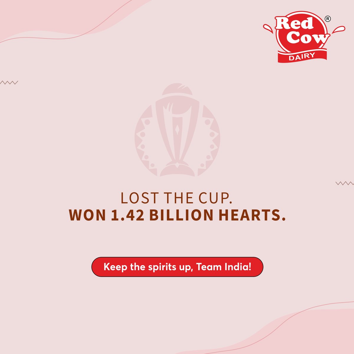 Undefeated in our hearts.

#IndiavsPakistan #WorldCup #India #Cricket #RedCowDairy #IccWorldCup2023 #RedCowDairyWorld #KolkataDairies #KolkataCity #KolkataSutra #FoodLover #KolkataBuzz #KolkataBloggers #KolkataTimes #BengaliCuisine #BengaliFoodie #Kolkata_ig #KolkataGram