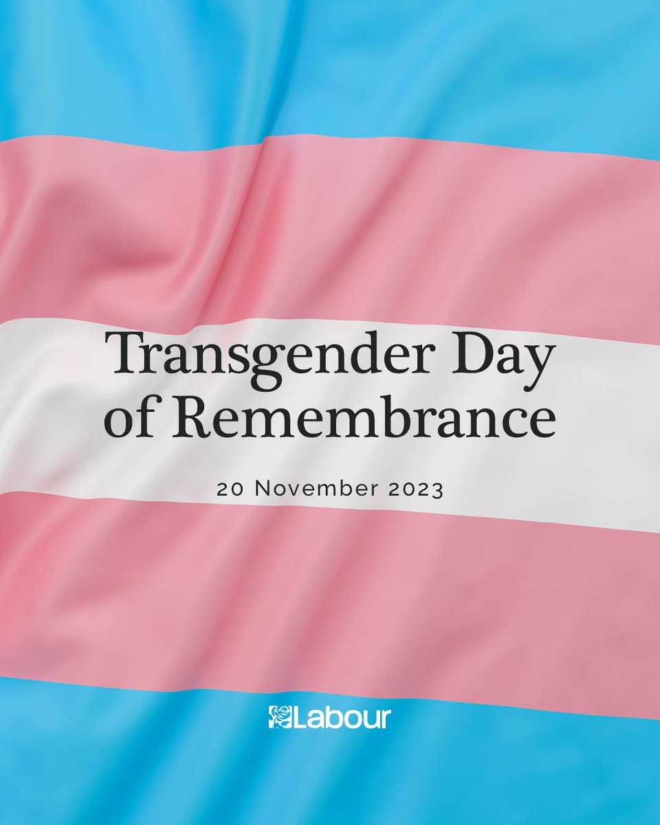 UKLabour's tweet photo. On Transgender Day of Remembrance, we remember the many trans people whose lives have been tragically cut short by violence. 

The Labour Party will always stand with LGBT+ people. https://t.co/vDjqB0QWt5