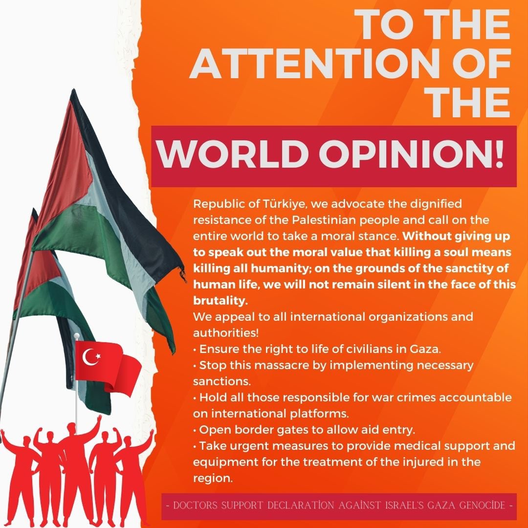physician of Turkiye we advocate the dignified resistance of thePalestinian people n call on the entire world to take a moral stance. We appeal all international organisations,take urgent measures 2 provide med support .#doctorsstandwithpalestine <a href="/NBCNews/">NBC News</a> <a href="/BBCNews/">BBC News (UK)</a> <a href="/AlJazeera/">Al Jazeera PR</a>