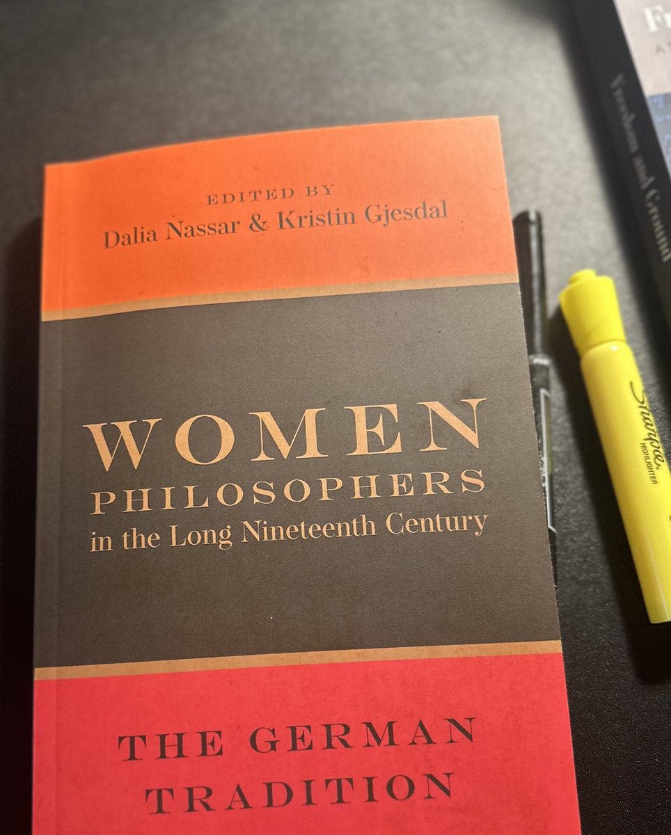 Next up is 'Women Philosophers in the Long Nineteenth Century' edited by @dalia__nassar and Kristin Gjesdal. Just finished the selections from Germaine de Staël. The editors have done the discipline of philosophy a tremendous service with this collection. Highly recommend.