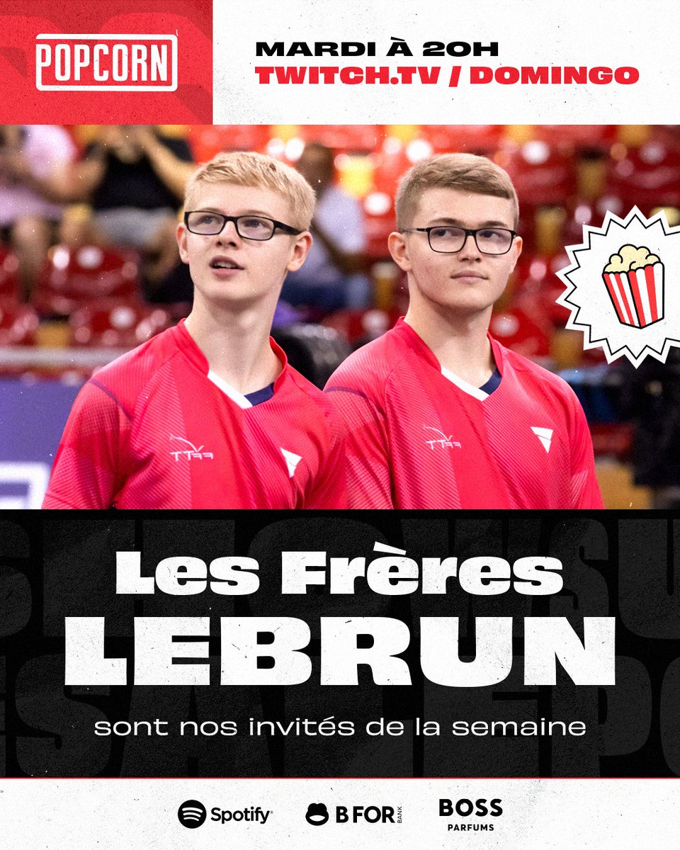 Et on prime on recevra les deux ovnis du tennis de table français, les frères Lebrun ! 🏓