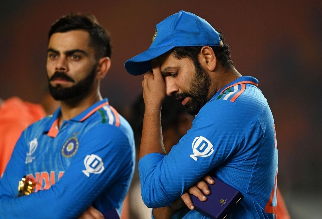 niharadhikari's tweet photo. Both of them gave their all in the World Cup, with Rohit setting the tone through quick starts and Virat showcasing unreal stats as one of the greatest batsmen of our time. Despite being the highest and second-highest run-scorers, respectively, they ended up on the losing side. https://t.co/Wo9NB7x0d8