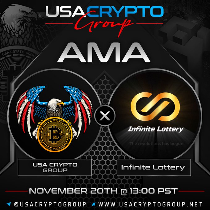 ama_tracker's tweet photo. ๐บ๐ธDon't miss AMA session from @USACryptoGroup with @LotteryInfinite!
#USACryptoGroup is Crypto Analysis and Research.
#LotteryInfinite is USDC-based Lottery on BSC.
โฒ๏ธ Nov 20, 13:00 PST
๐ฉ https://t.co/gRNsM0KytV
#AmaTracker https://t.co/wxPo7nDRxN