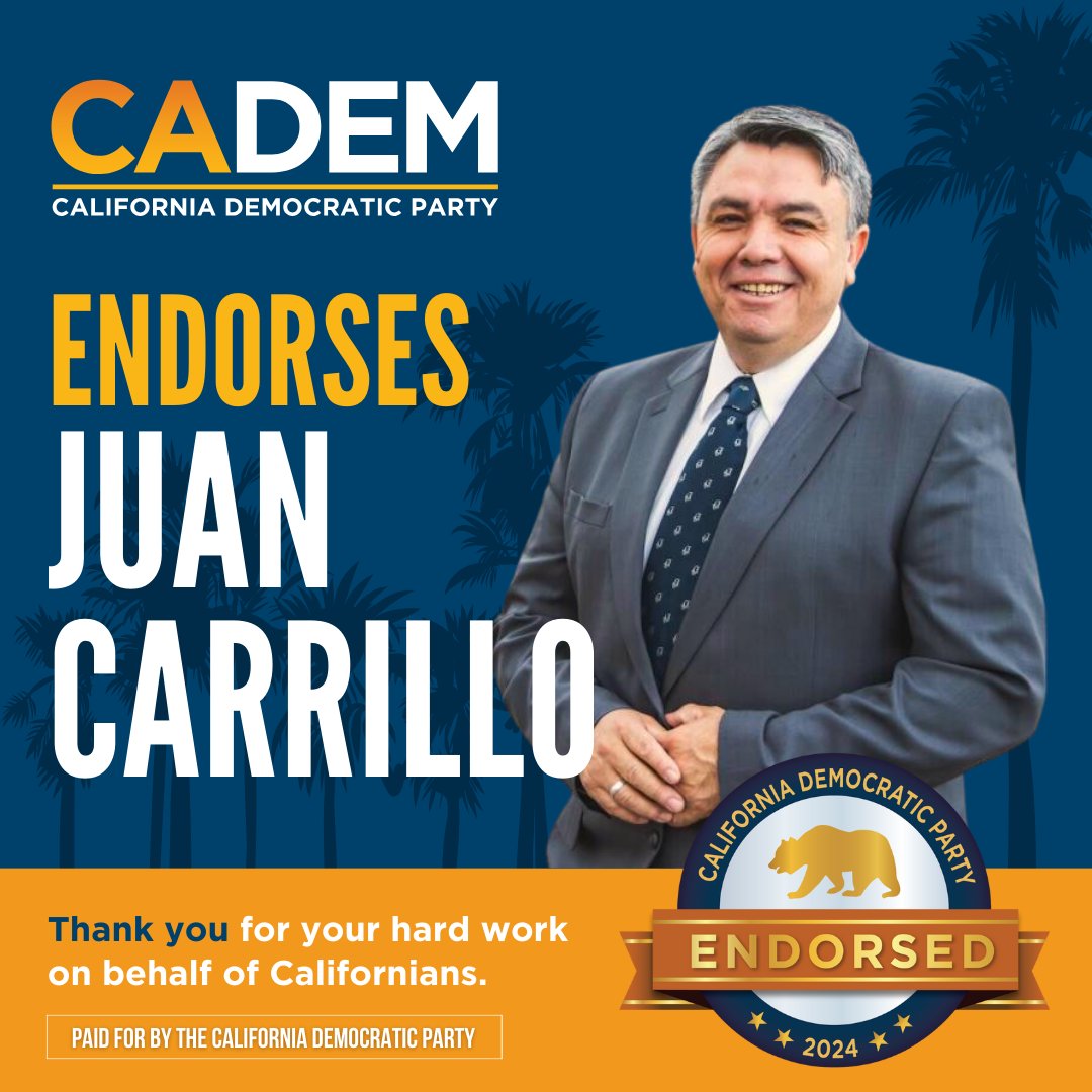 Thank you Assemblymember @JuanCarrillo4CA for fighting for California! #CADEM #Organize2Win