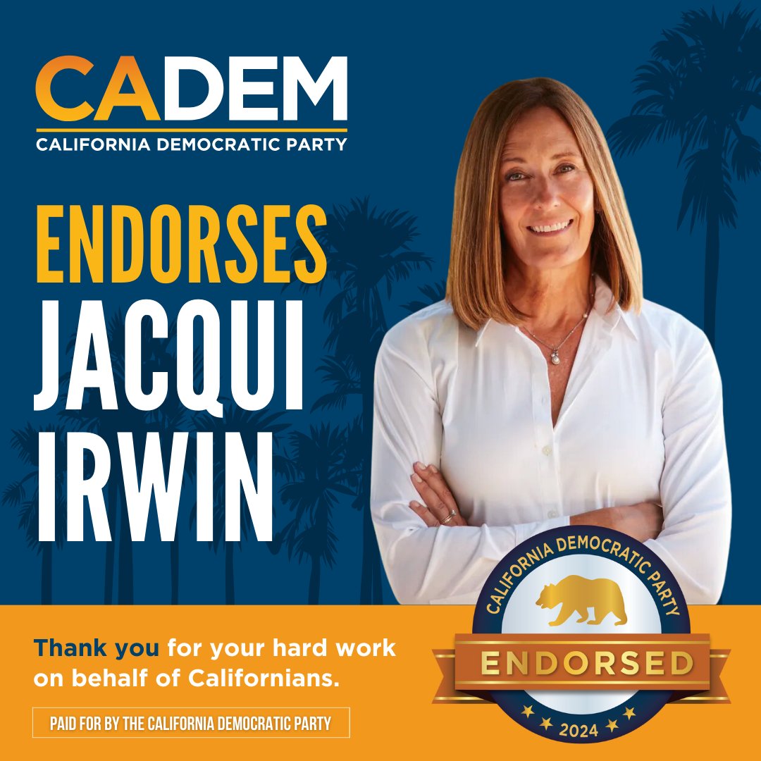 Thank you Assemblymember @JacquiIrwin for fighting for California! #CADem #Organize2Win