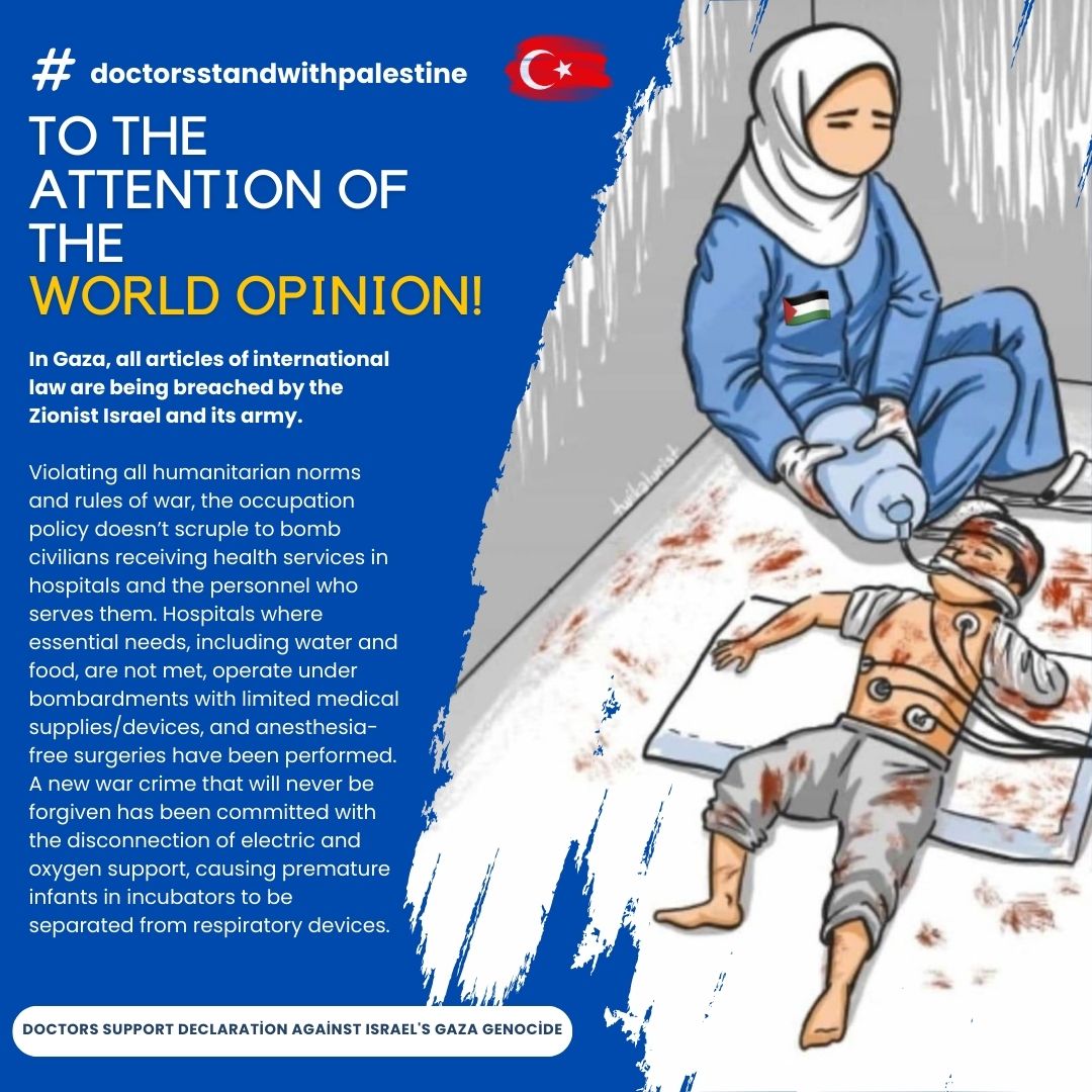 Safımız belli olsun diye #doctorsstandwithpalestine