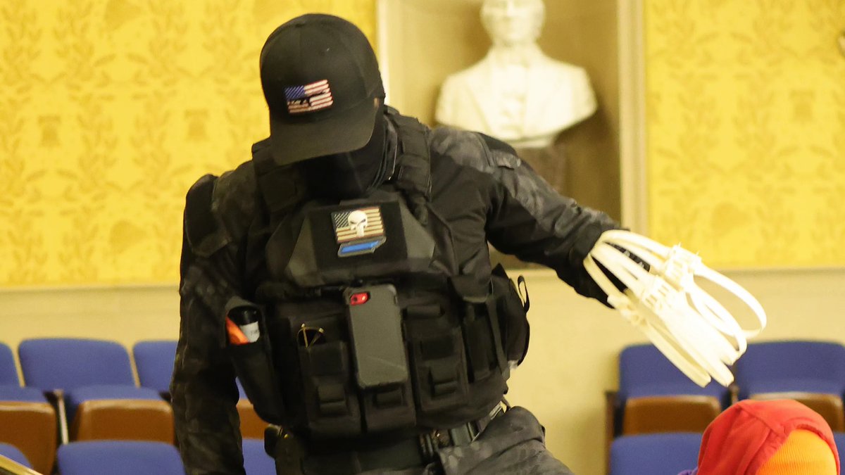 I always bring tactical gear and zip ties when I go peacefully protest inside the US Capitol…