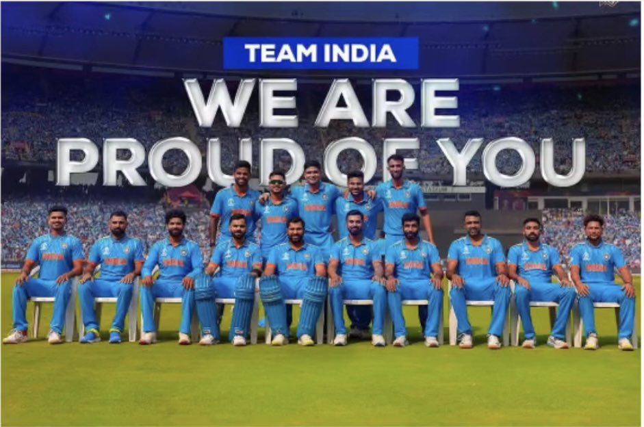 Proud to stand by Men in blue through wins and loss and will continue do so in future.. Well played Team India 🏏 🇮🇳.
Proud of Champions, you gave it your all.
<a href="/imVkohli/">Virat Kohli</a> <a href="/ImRo45/">Rohit Sharma</a> <a href="/ICC/">ICC</a> <a href="/cricketworldcup/">ICC Cricket World Cup</a>

#ViratKohli #KingKohli𓃵 
#RohithSharma𓃵 
#CWC2023Final 
#Indianteam