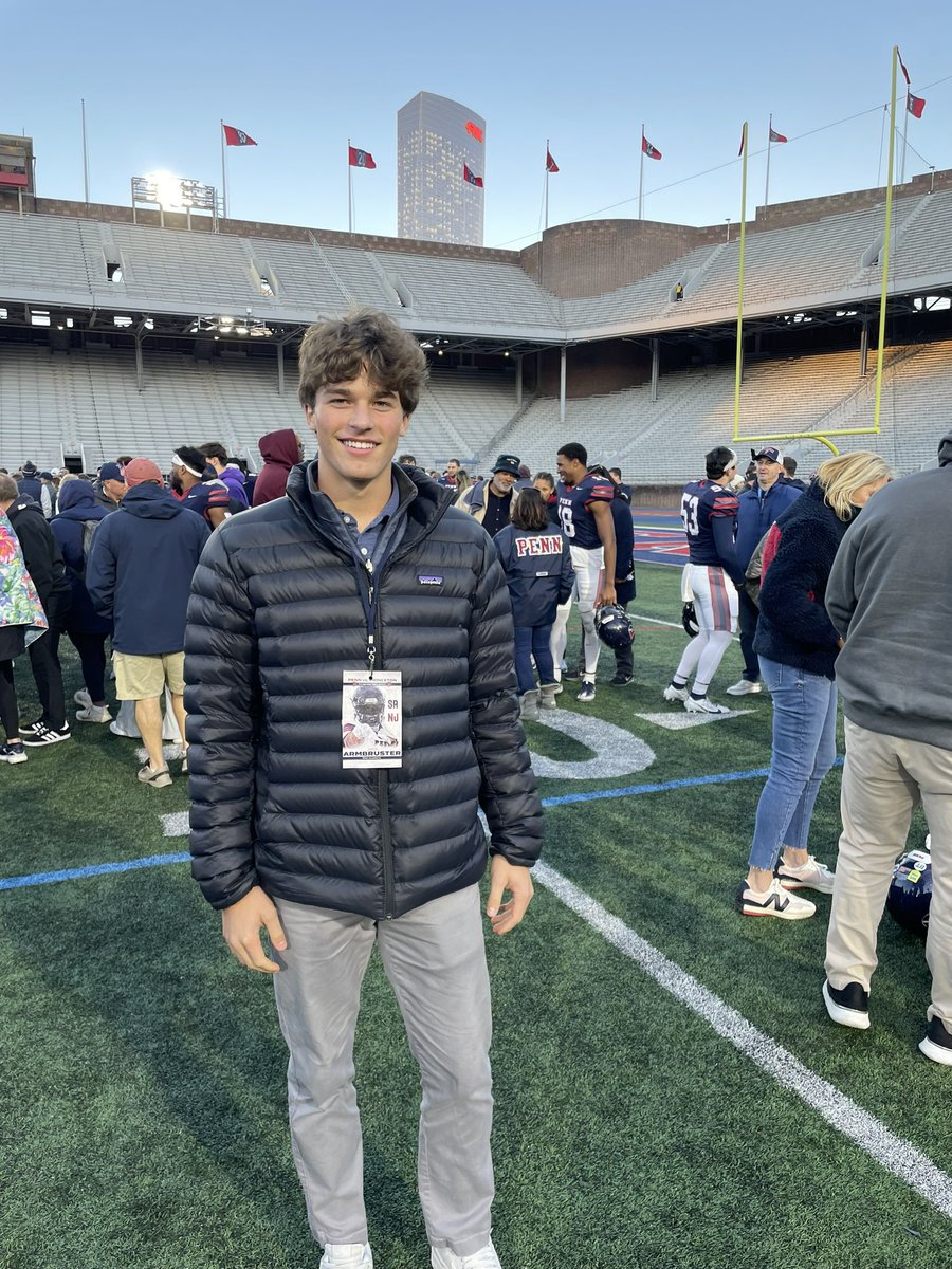 Jack Armbruster (@jackarmbrusterr) on Twitter photo I had a great visit at UPenn. Thank you so much to <a href="/Sean_Reeder/">Sean Reeder</a> and <a href="/CoachPriore/">Coach P</a> for inviting me to a game. I appreciate the opportunity to tour campus and watch the quakers play <a href="/gbowman26/">Greg Bowman</a> <a href="/blairbucs/">Blair Athletics</a> <a href="/coachripshwtime/">coachripshowtime</a> <a href="/PennFB/">Penn Football</a> I had a great visit at UPenn. Thank you so much to <a href="/Sean_Reeder/">Sean Reeder</a> and <a href="/CoachPriore/">Coach P</a> for inviting me to a game. I appreciate the opportunity to tour campus and watch the quakers play <a href="/gbowman26/">Greg Bowman</a> <a href="/blairbucs/">Blair Athletics</a> <a href="/coachripshwtime/">coachripshowtime</a> <a href="/PennFB/">Penn Football</a>