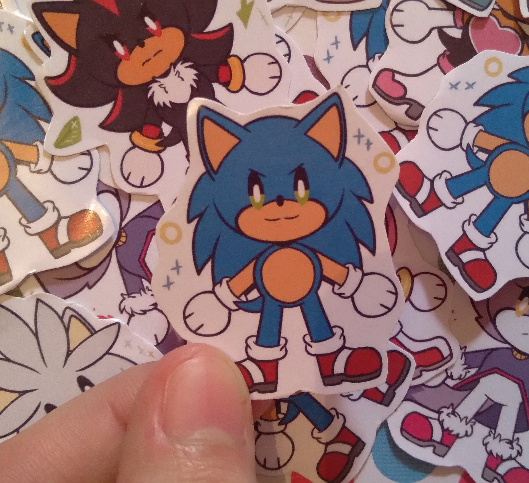 CLASSIC SONAMY!! 💙💖 - Sonic The Hegdehog - Sticker