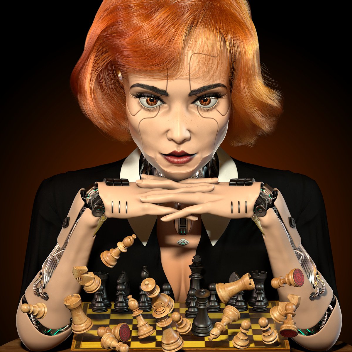 #MultiversX #MultiversXNFTs #3dartwork 

We are proud to present to you a new custom 1/1 artwork ⚡️

<a href="/DauphinChrist39/">Chris.elrond 🐧👽👾🔱🐼🦅</a> , big chess fan, spent 80K $BRKZ and commissioned us to create a unique Synth version of Elizabeth from the famous Queen's Gambit series ... our result 👇