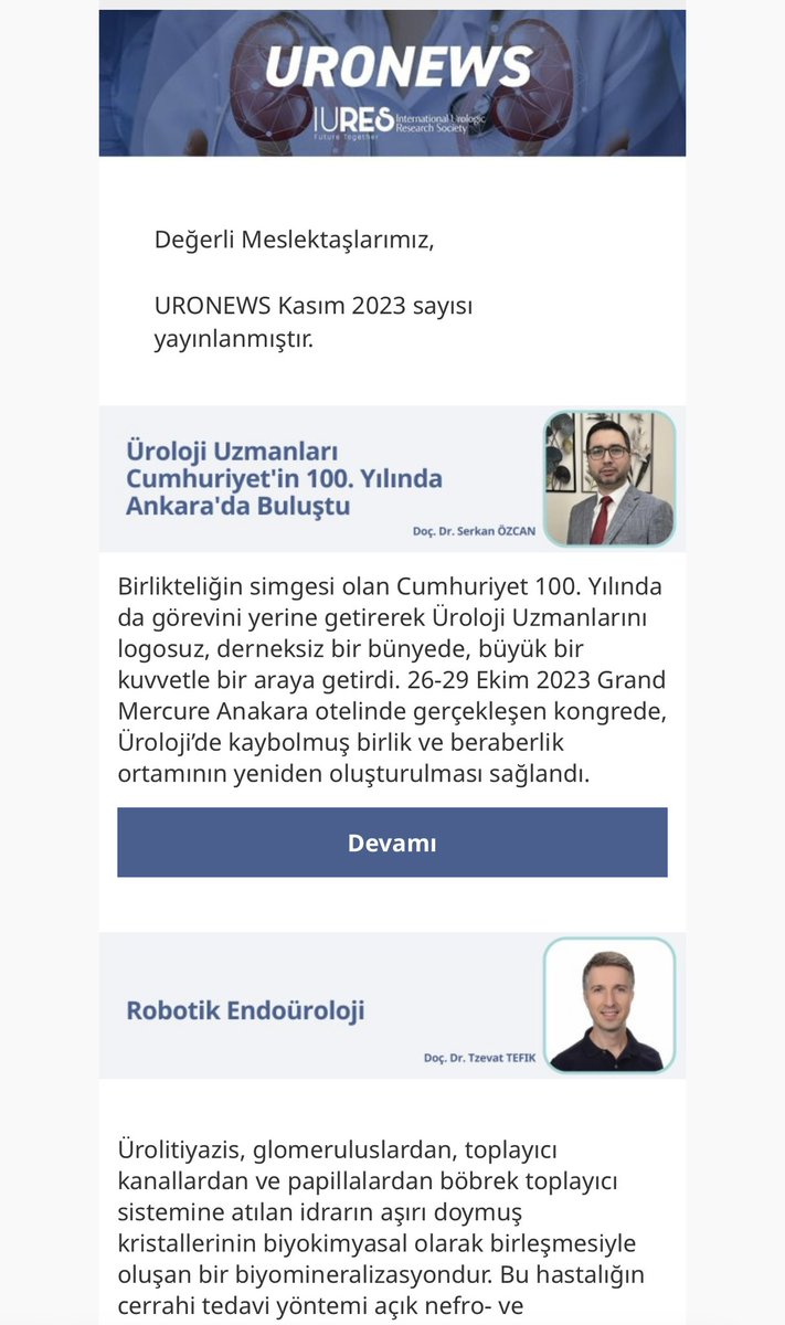 EmreHuri_MD's tweet photo. Ülkemizde ürolojide birlikteliği vurgulayan @IURESofficial Derneği’nin beklenen e- bülteni URONEWS yeni sayısı yayınlandı. 
Zevkle okumanız dileğiyle 👍

👇👇👇

https://t.co/P5SoFUyq1T

@AcademicOner https://t.co/b3ApGgyKXs