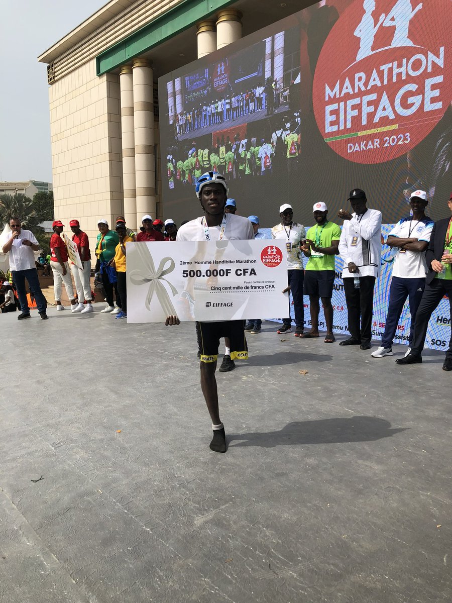 Félicitations à Cherif Ndiaye 🎉👏
2ème Homme Handibike 42km.

#courezdakar2023