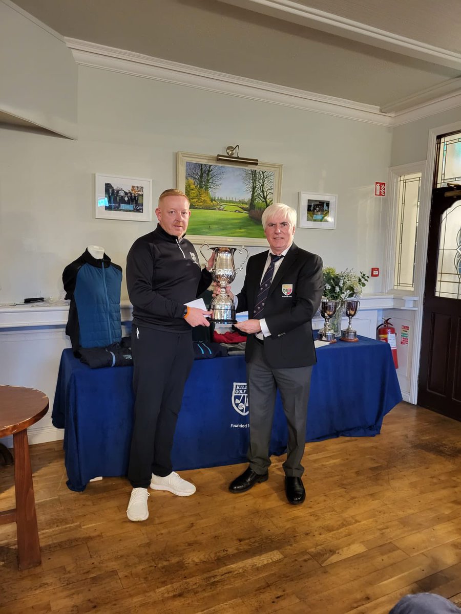 KilleenGcMens's tweet photo. The Scratch Matchplay Champion - Mr. Declan Higgins.  

Well done Declan and thank you for all your work this year as part of the Competition Committee https://t.co/J72rxJJARz