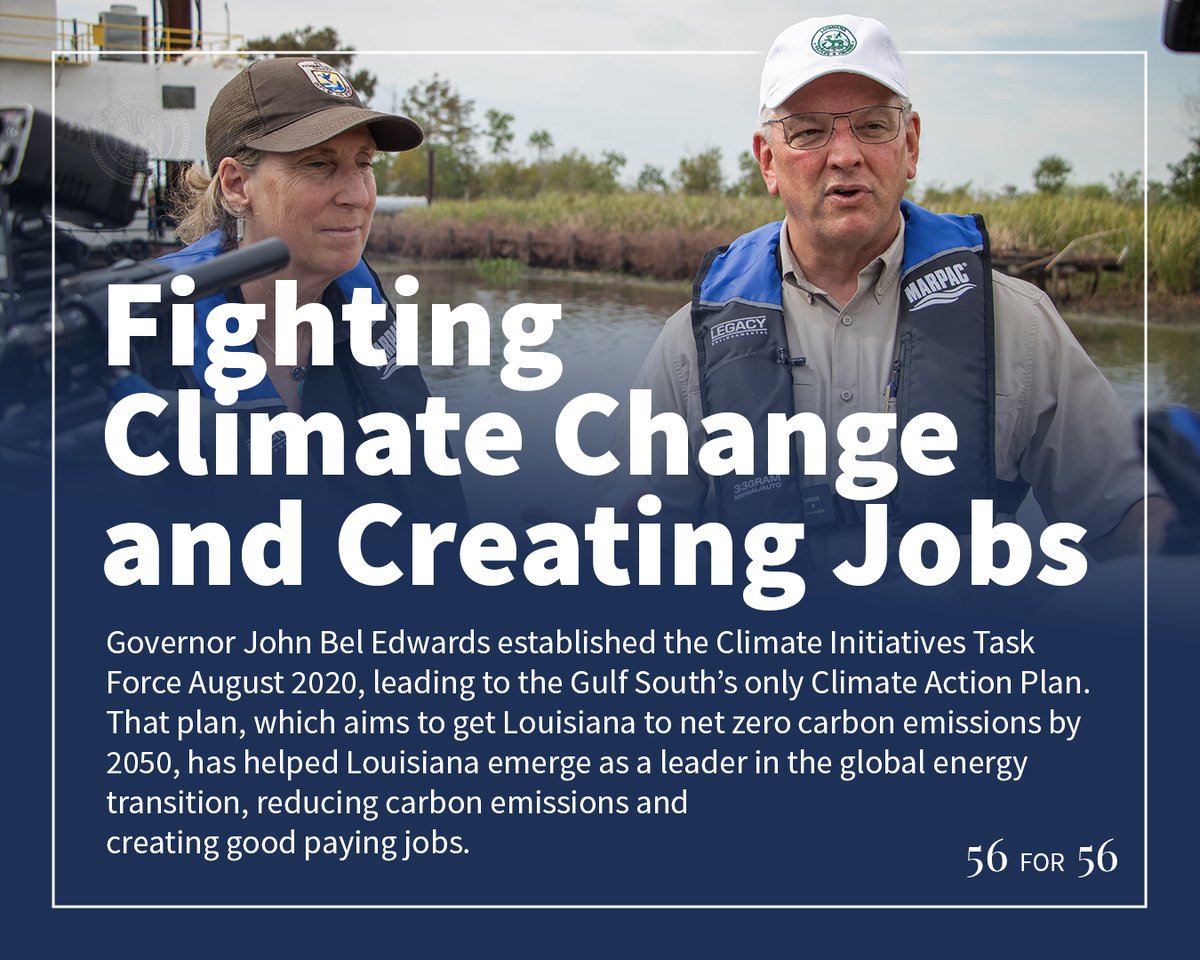 If Louisiana wants to be a leader in the energy industry for the next 100 years, we have to embrace clean energy. And that’s what we’ve done under Gov. Edwards, leading to major new investments and job creation. #56for56 #lagov