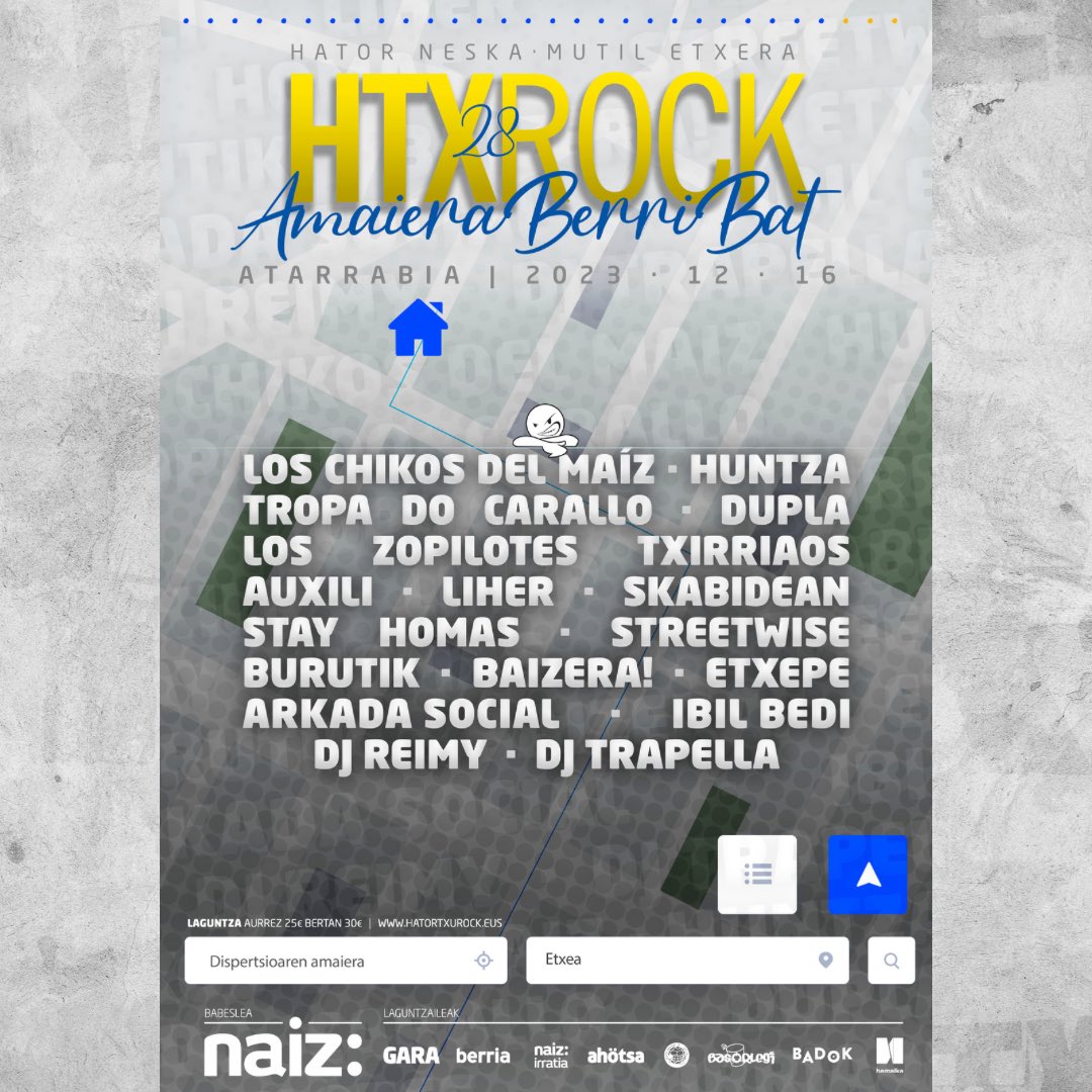 🚨HATORTXU ROCK 28 ZOZKETA 🚨

⚠️ Txio hau bertxiotzen duzuenen artean zozketa!

🥇2 irabazle; bakoitzak #HTX28 rako sarrera bana. 

👉🏻 Irabazleak, datorren igandeko 20:00etan iragarriko ditugu.

🎫 Sarrerak oraindik SALGAI! labur.eus/htx28sarrerak