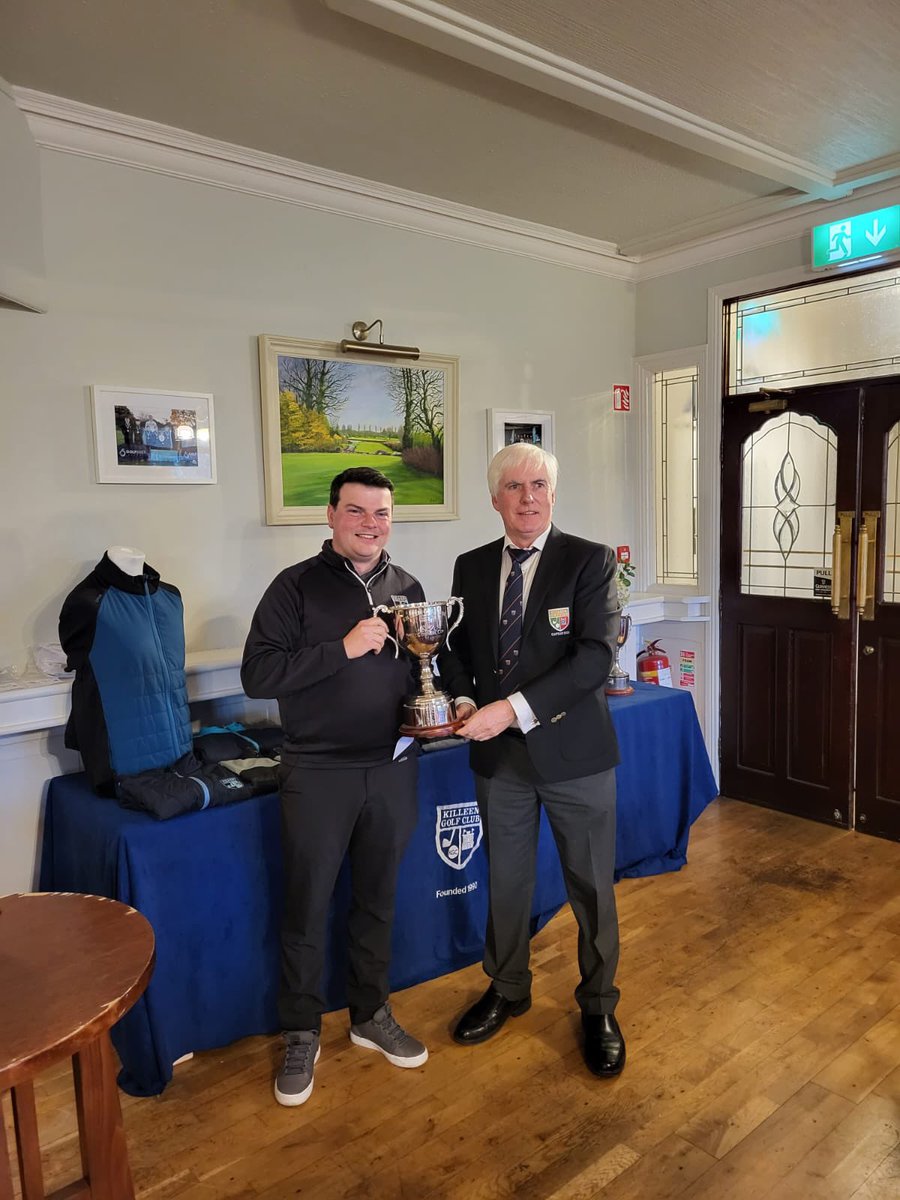 KilleenGcMens's tweet photo. The Singles Matchplay Champion - Mr Richie Eyres. 

Thank you Richie for all your work this year as Handicap Secretary and also your brilliant fundraising efforts as part of Captains Charity day. https://t.co/gZHuCwGkSz