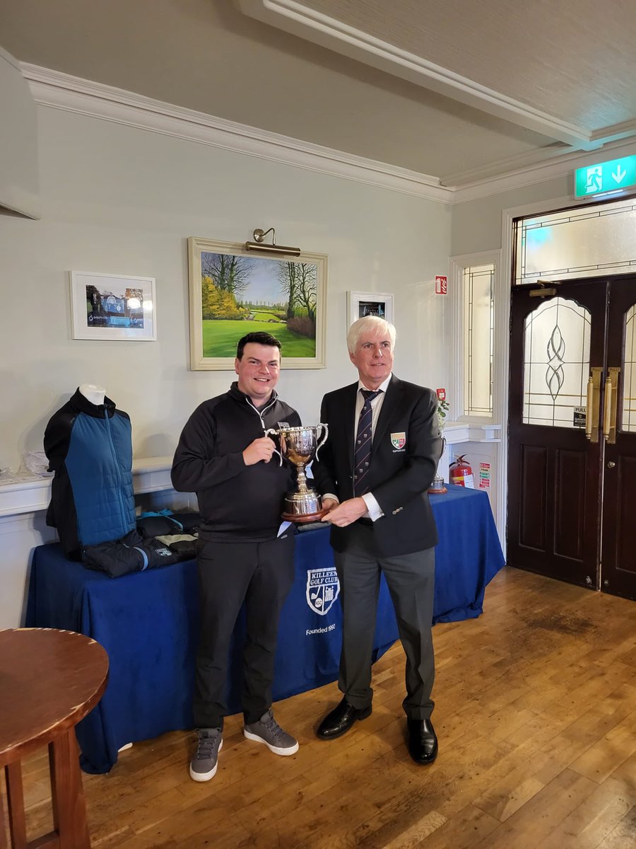 KilleenGcMens's tweet photo. The Singles Matchplay Champion - Mr Richie Eyres. 

Thank you Richie for all your work this year as Handicap Secretary and also your brilliant fundraising efforts as part of Captains Charity day. https://t.co/gZHuCwGkSz